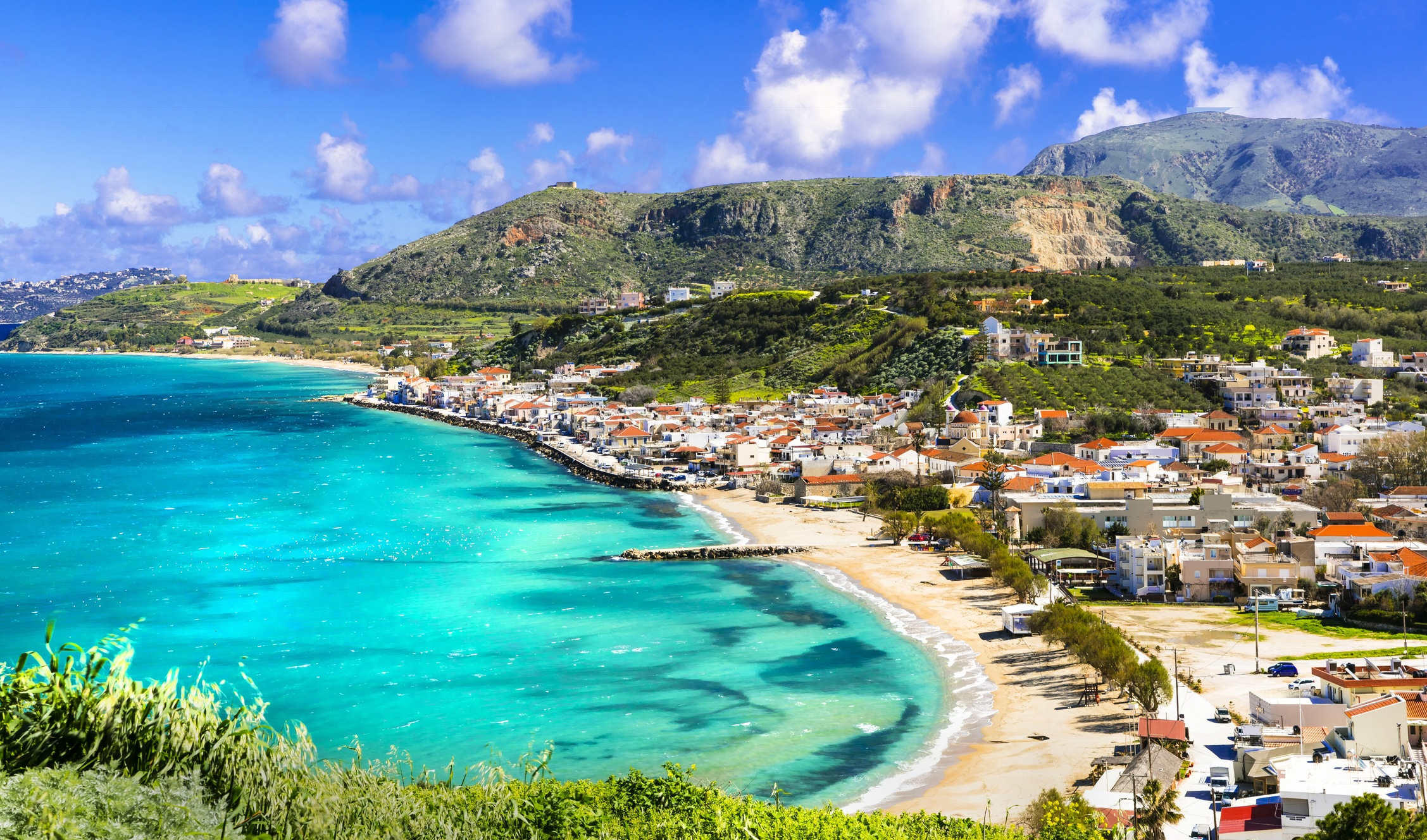 Stunning views of Kalyves bay and beach