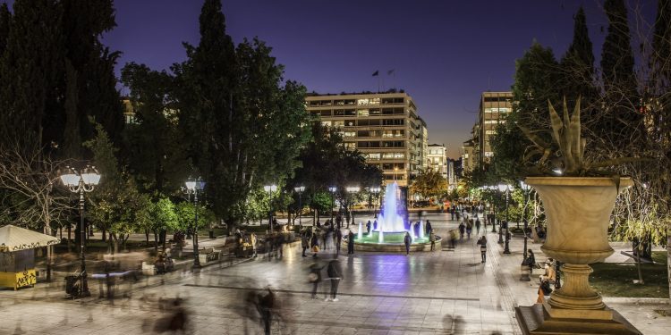 Syntagma Square in Athens, Greece