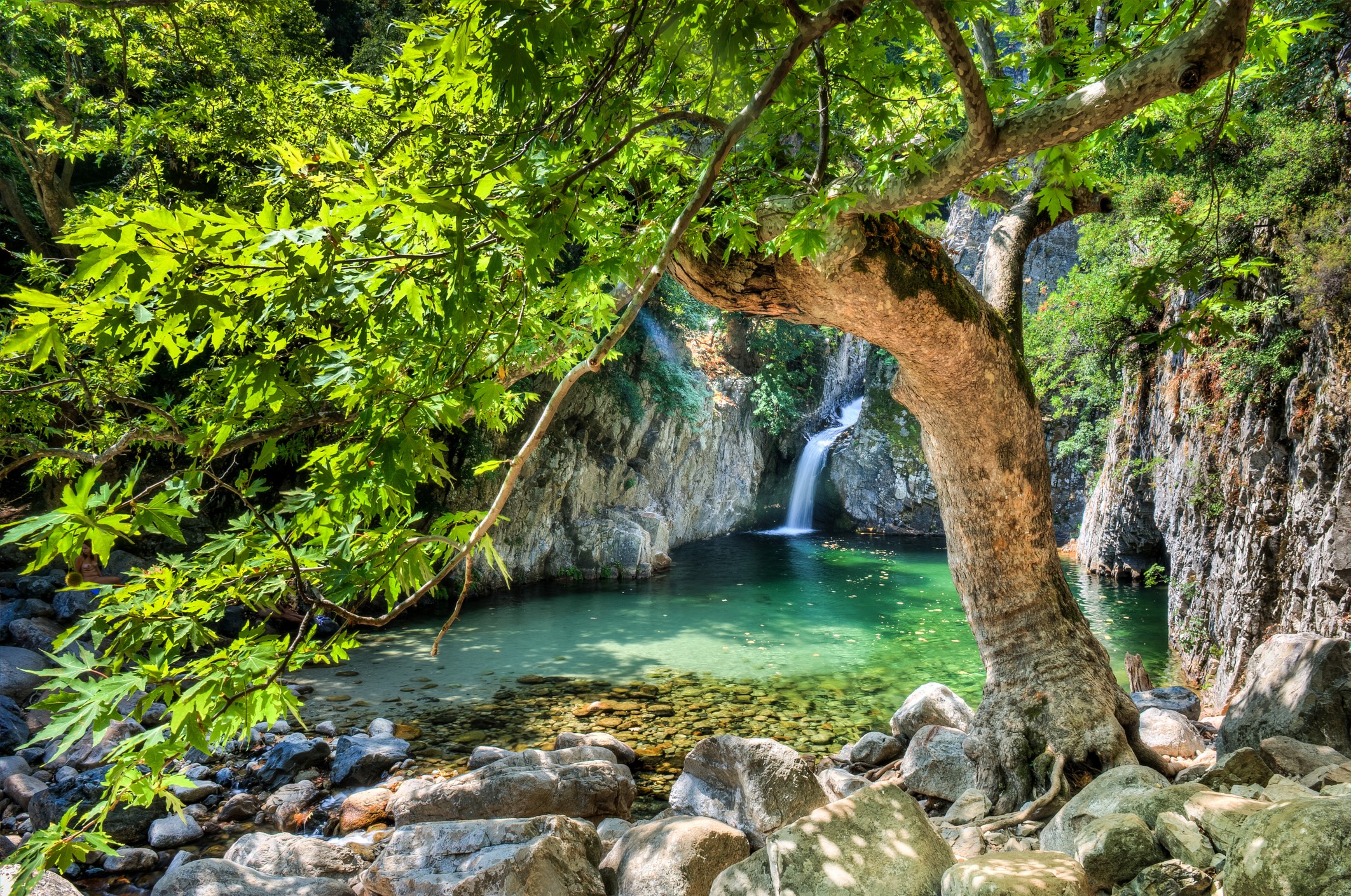 Waterfalls in Samothraki  "Vathres"