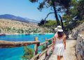 Young woman in Aliki beach, Thasos