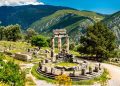 Temple of Athena Pronaia at Delphi in Greece