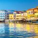 View of the old port of Chania, Crete, Greece.