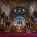interior view of orthodox Christian church in Greece