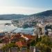 Aerial view of idyllic seaside town Kavala