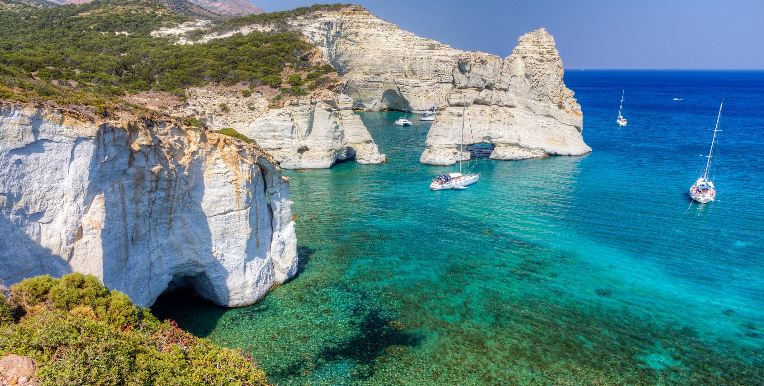 A stunning view of Kleftiko Milos Island Cyclades Greece