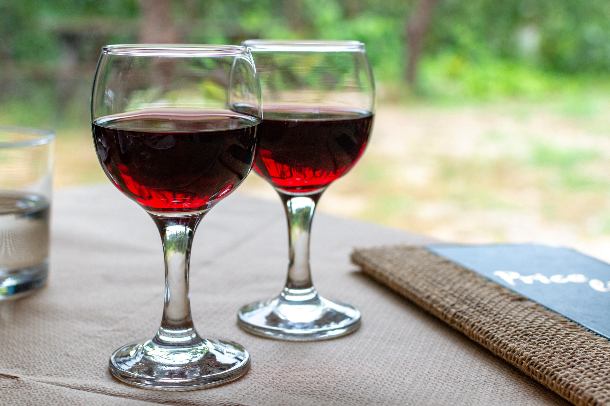 Red greek wine from Nemea region, wine tasting