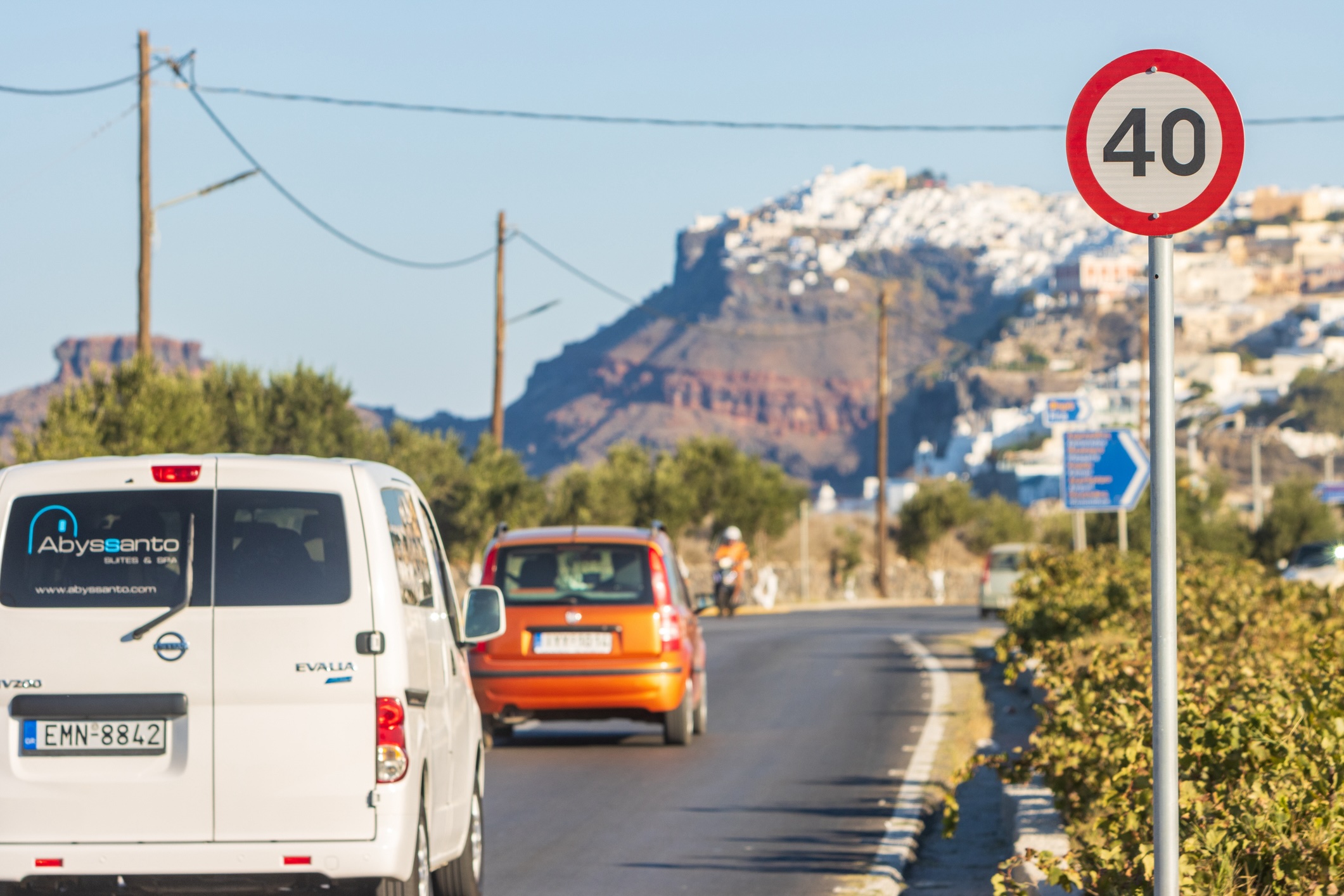 Road Sign, Fira Santorini