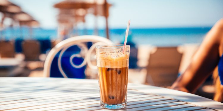 Coffee Frappe on table