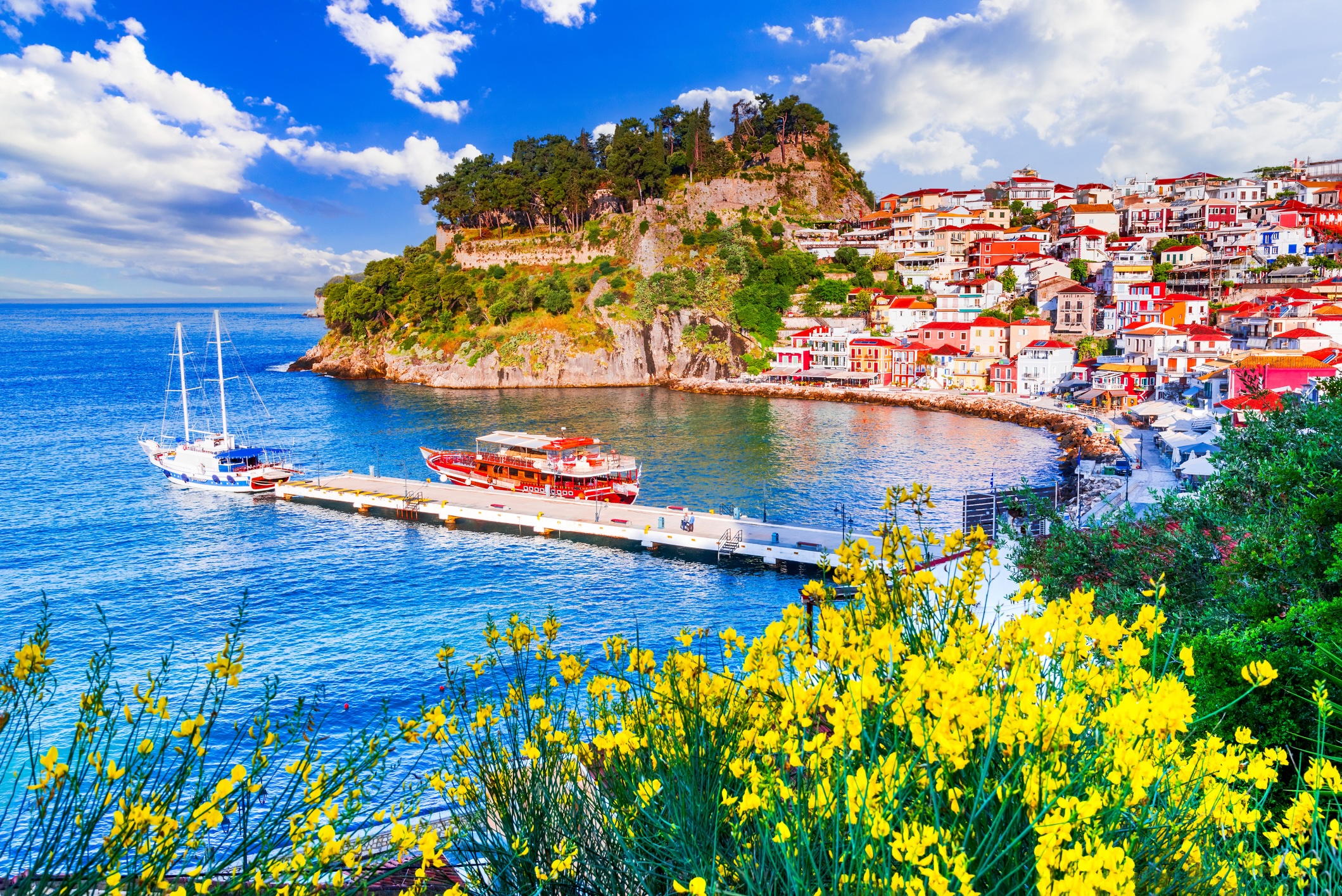 Parga, Greece. Picturesque coastal town, Epirus region, turquoise waters and historical charm.