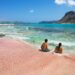 scenic view of young couple at Balos beach on Crete