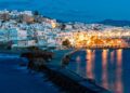 Naxos Illuminated at Dusk, Cyclades, Greece