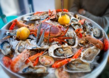 Fresh, Raw and Cooked Seafood Platter