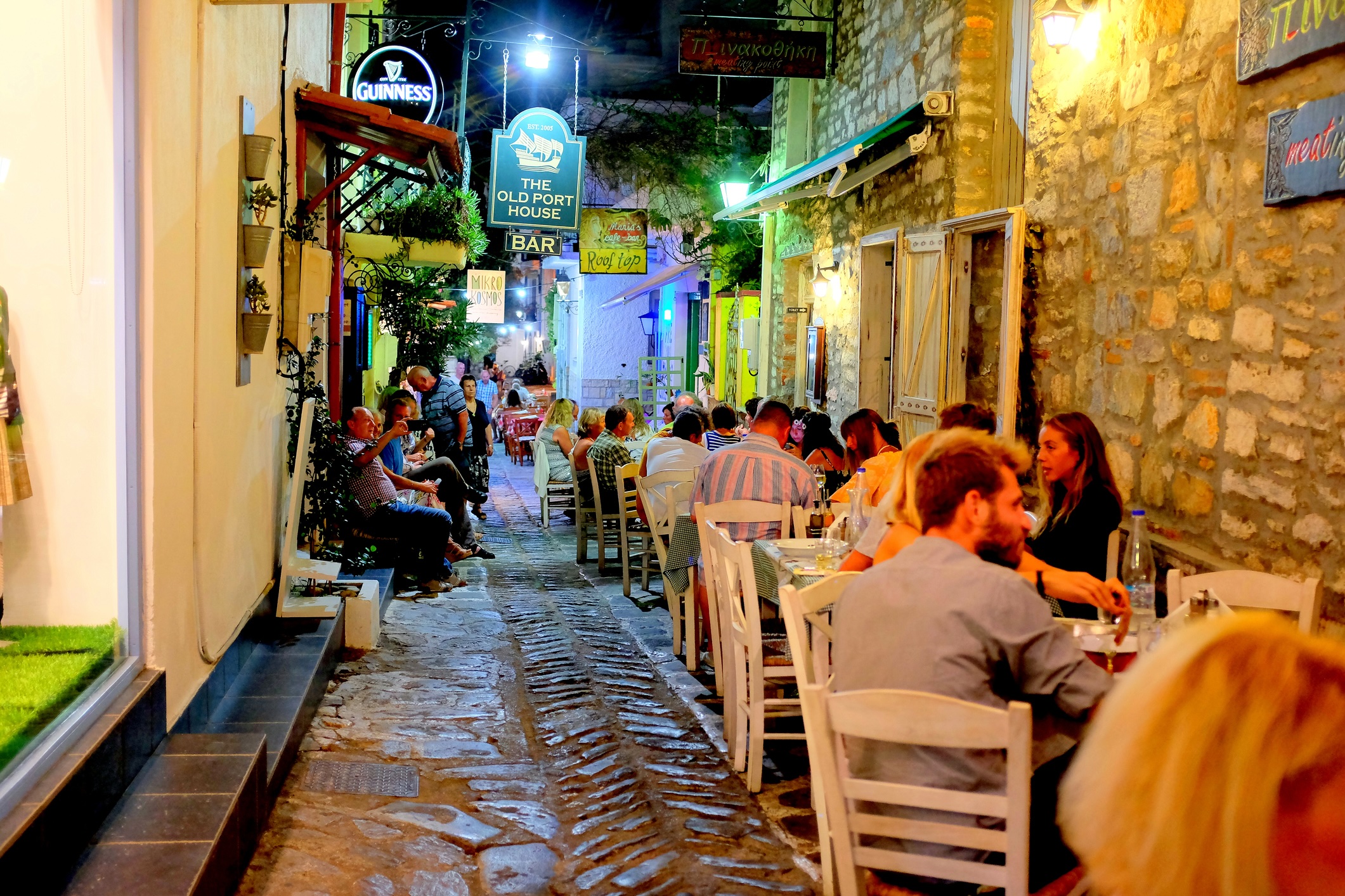 Night life, Skiathos, Greece.