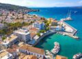 View of the amazing island of Spetses, Greece.