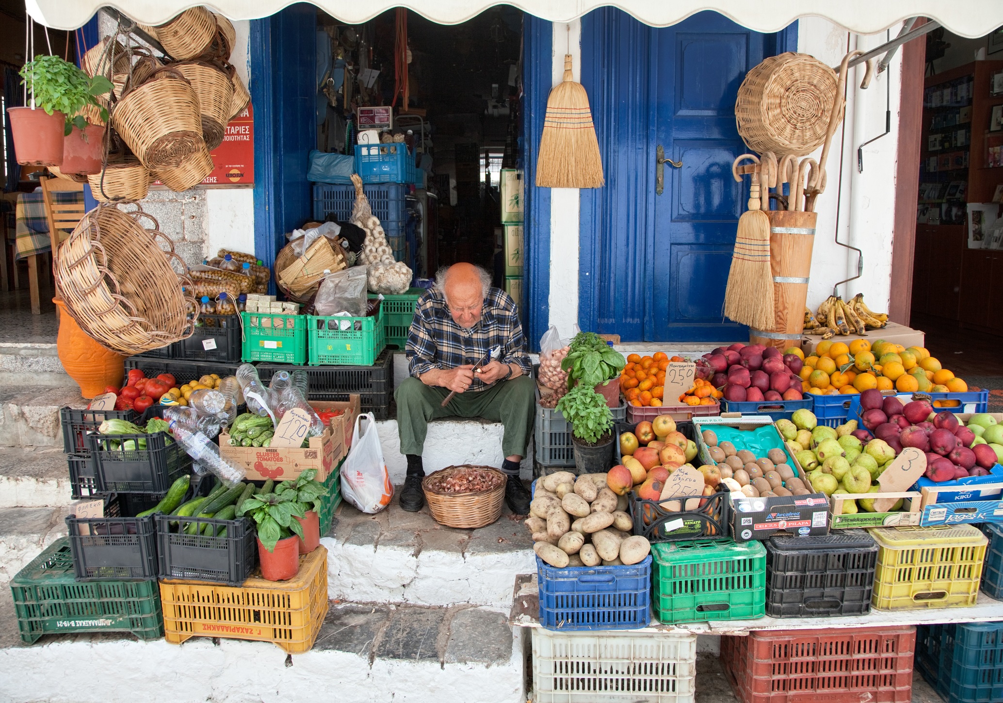 Traditional grocery store at Hydra island