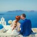 Wedding couple in Santorini