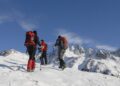 Alpine expedition climbing